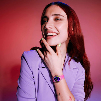 Reloj Swatch NEON PINK PODIUM SO28K111