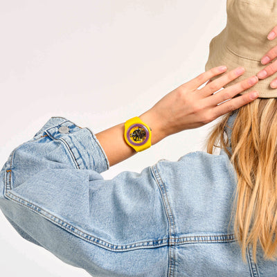 Reloj Swatch PURPLE RINGS YELLOW SO29J100