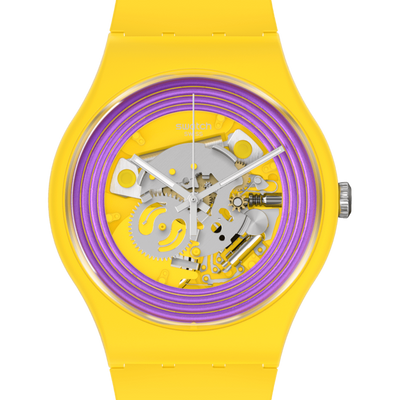 Reloj Swatch PURPLE RINGS YELLOW SO29J100