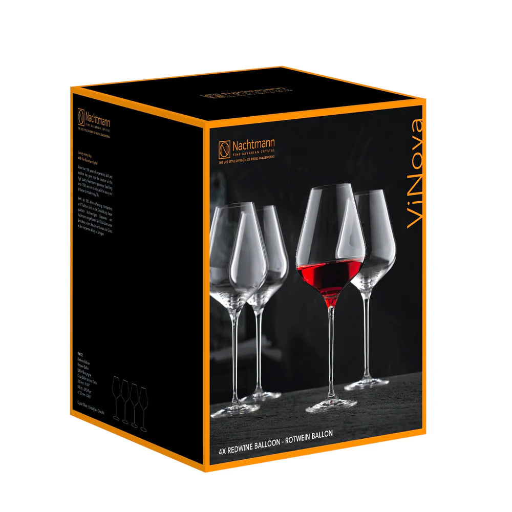 Set 4 Copas NACHTMANN ViNOVA Burgundy Balloon