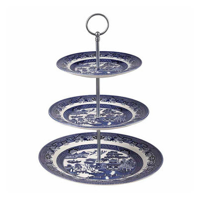 Set Platos 3  Churchill Niveles Blue Willow Churchill