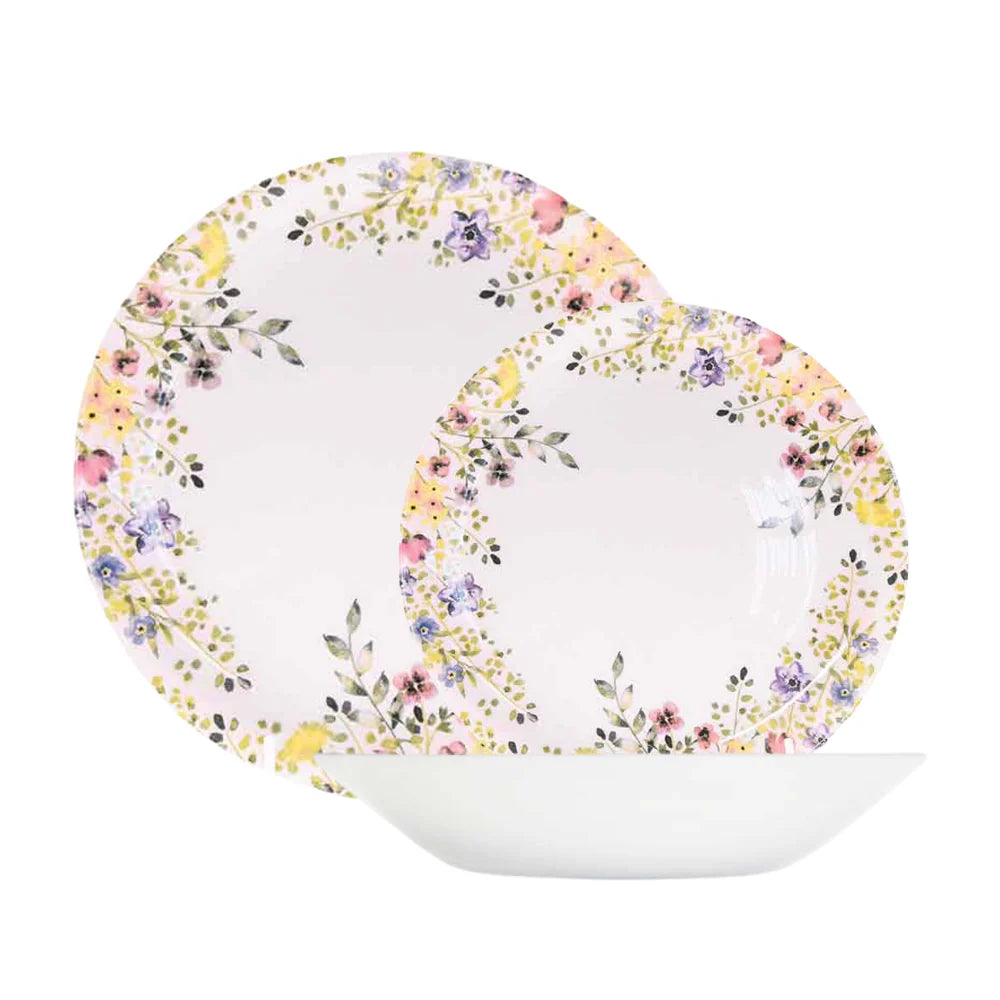 Juego Loza Churchill Wildflower Bloom  12 Pzas