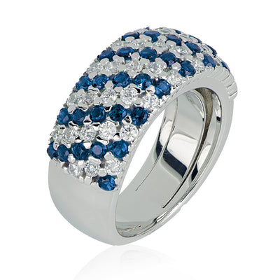 Anillo ARTLINEA Plata y Circones ZAN543BL