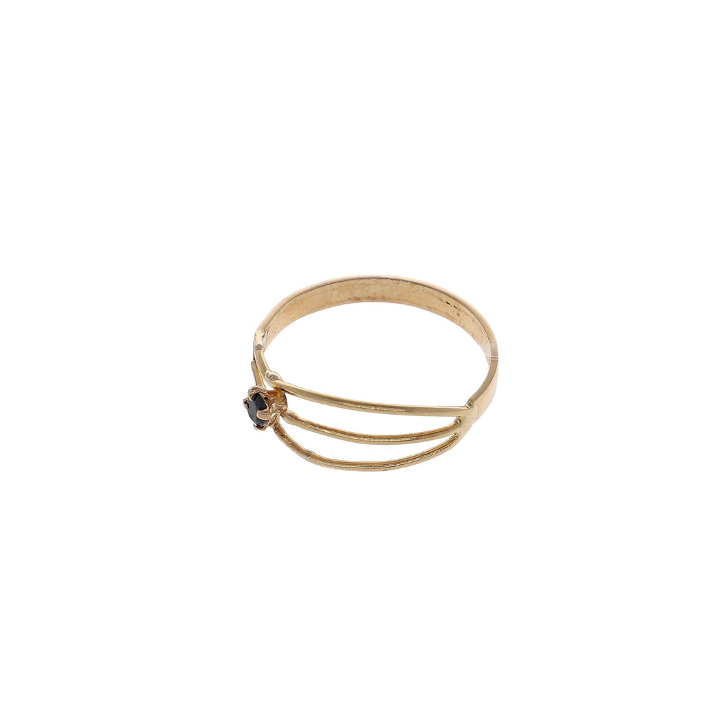 Anillo Oro Amarillo 18 kt con circón, AN10566 - Joyería Rometsch