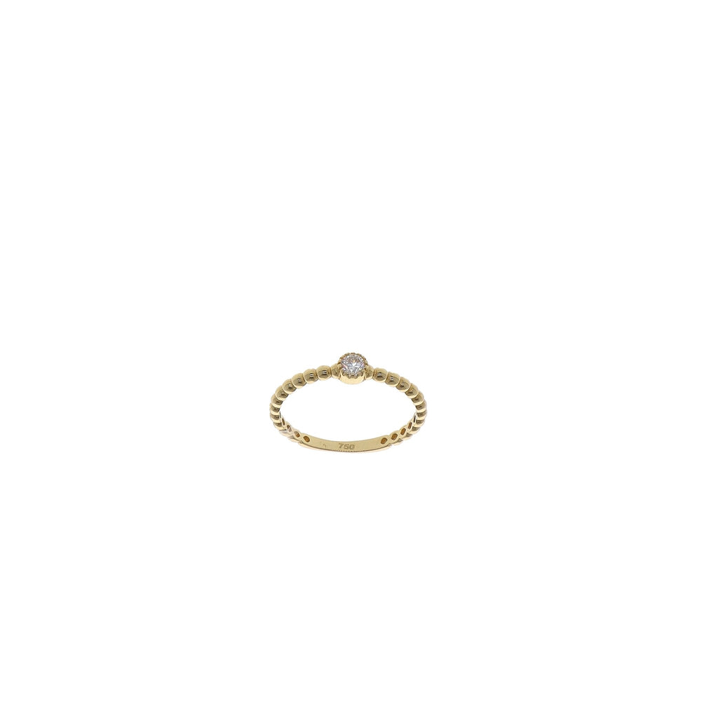 Anillo Oro Amarillo 18kt con Circón, AN2106036 - Joyería Rometsch