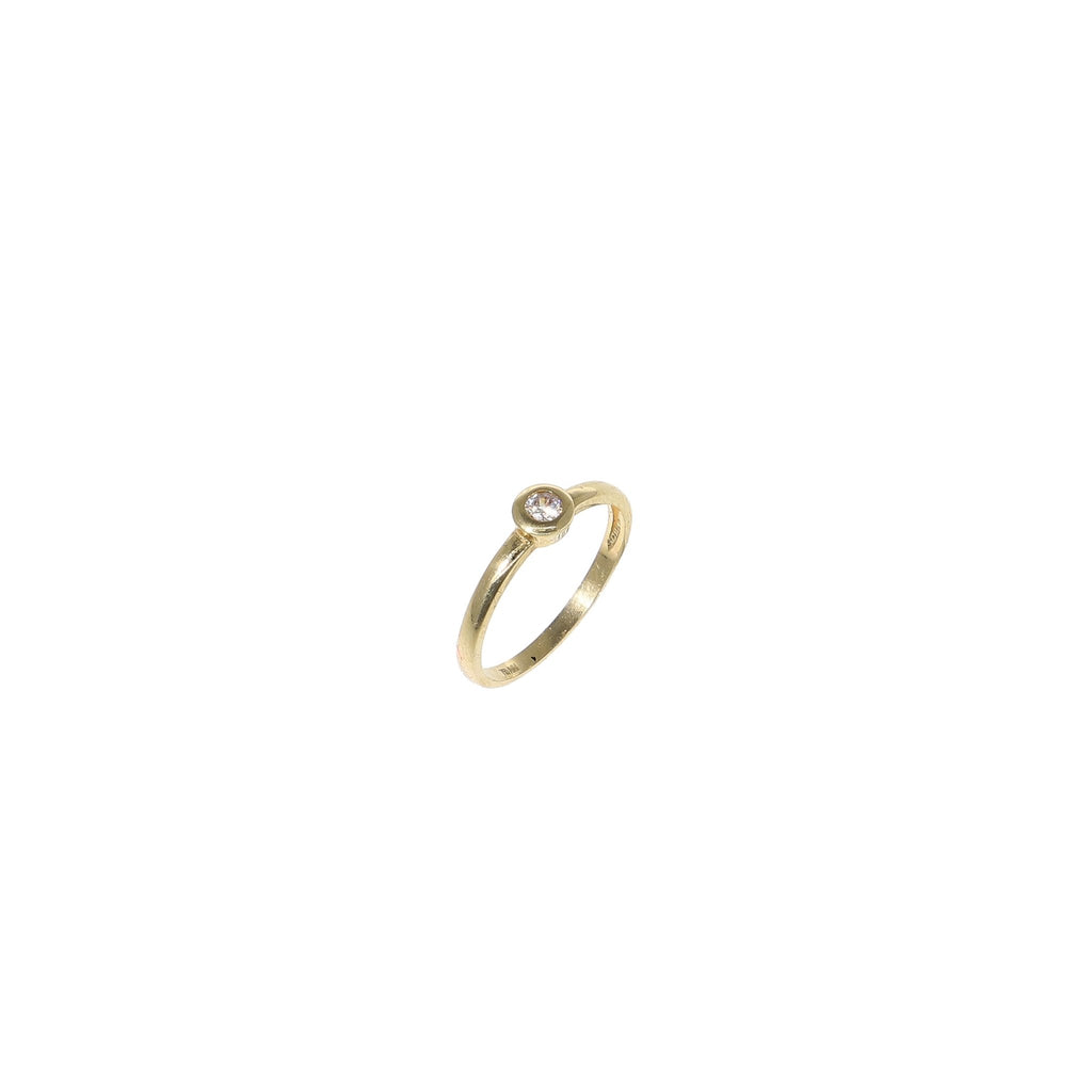 Anillo Oro Amarillo 18kt con Circón, AN9194 - Joyería Rometsch