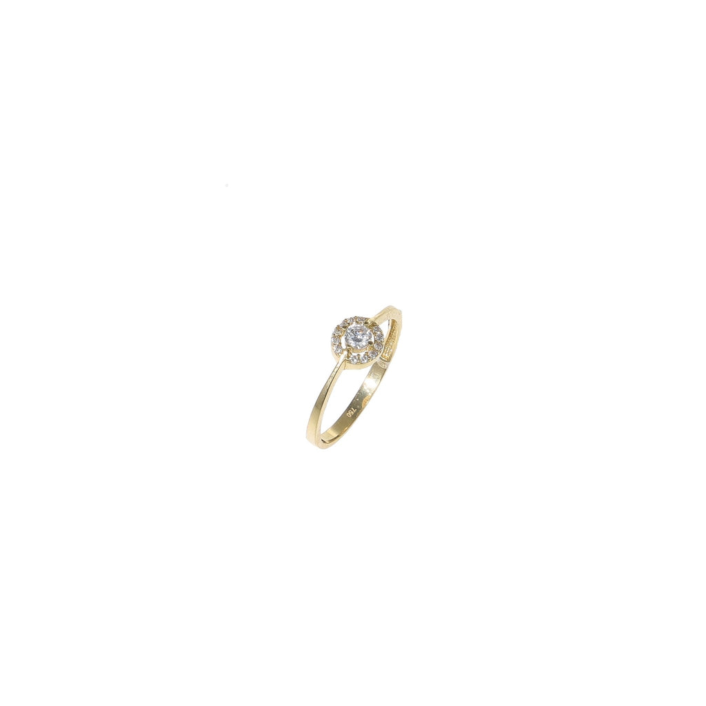 Anillo Oro Amarillo 18kt con Circones, AN9705 - Joyería Rometsch