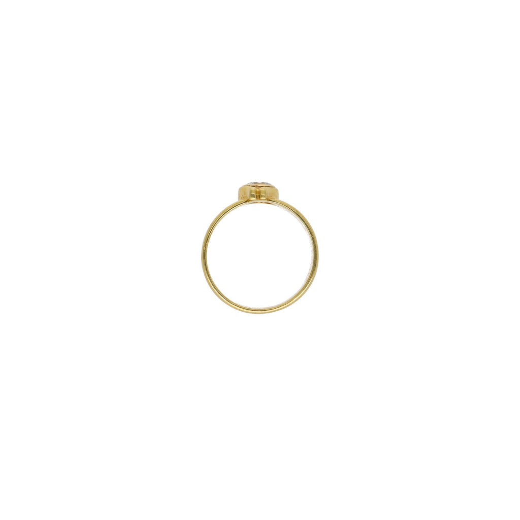 Anillo Oro Amarillo Ancho Circón AN0005483 - Joyería Rometsch