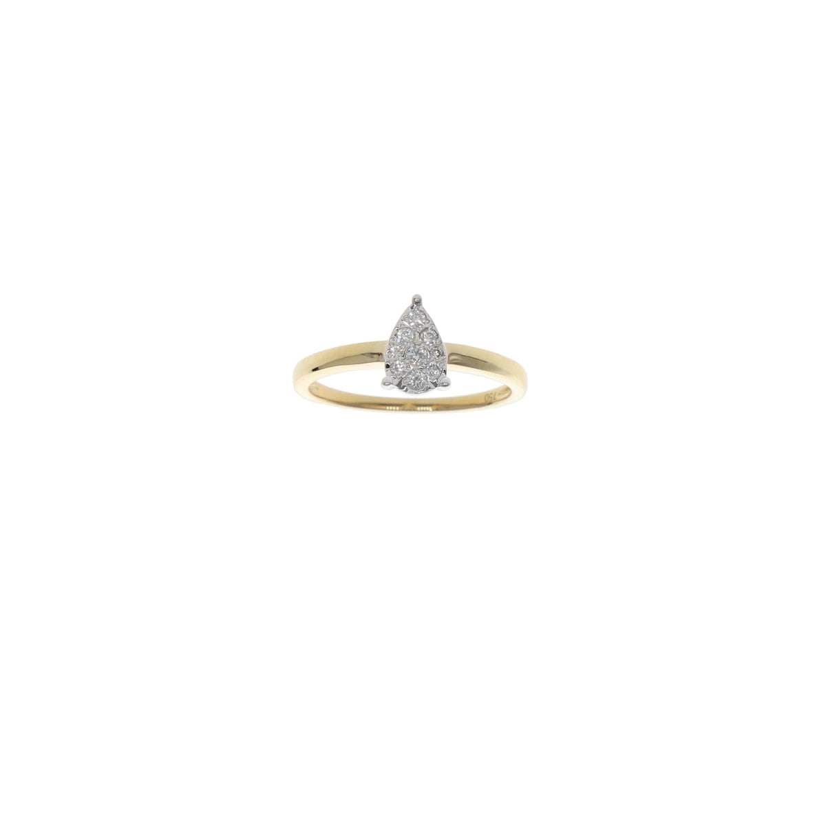 Anillo Oro Amarillo, Blanco y Brillantes Gota AN12692 - Joyería Rometsch