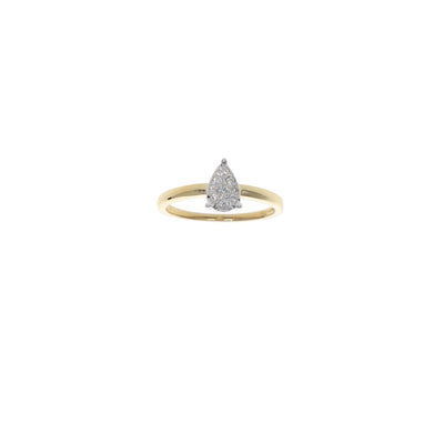 Anillo Oro Amarillo, Blanco y Brillantes Gota AN12692 - Joyería Rometsch