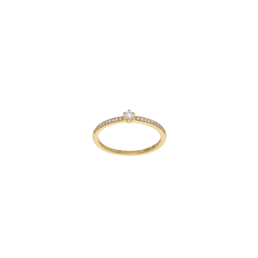 Anillo Oro Amarillo Brillantes AN12976 - Joyería Rometsch