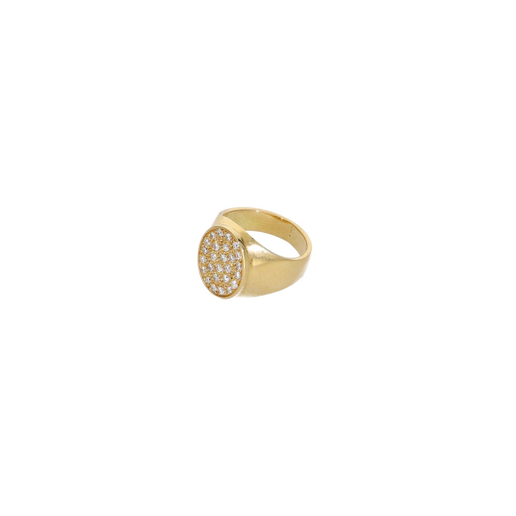 Anillo Oro Amarillo Brillantes Chevalier AN-12847 - Joyería Rometsch