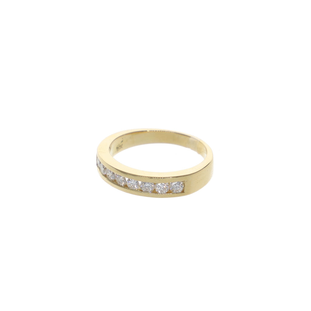 Anillo Oro Amarillo Brillantes Medio Cintillo Brillantes AN-12108 - Joyería Rometsch