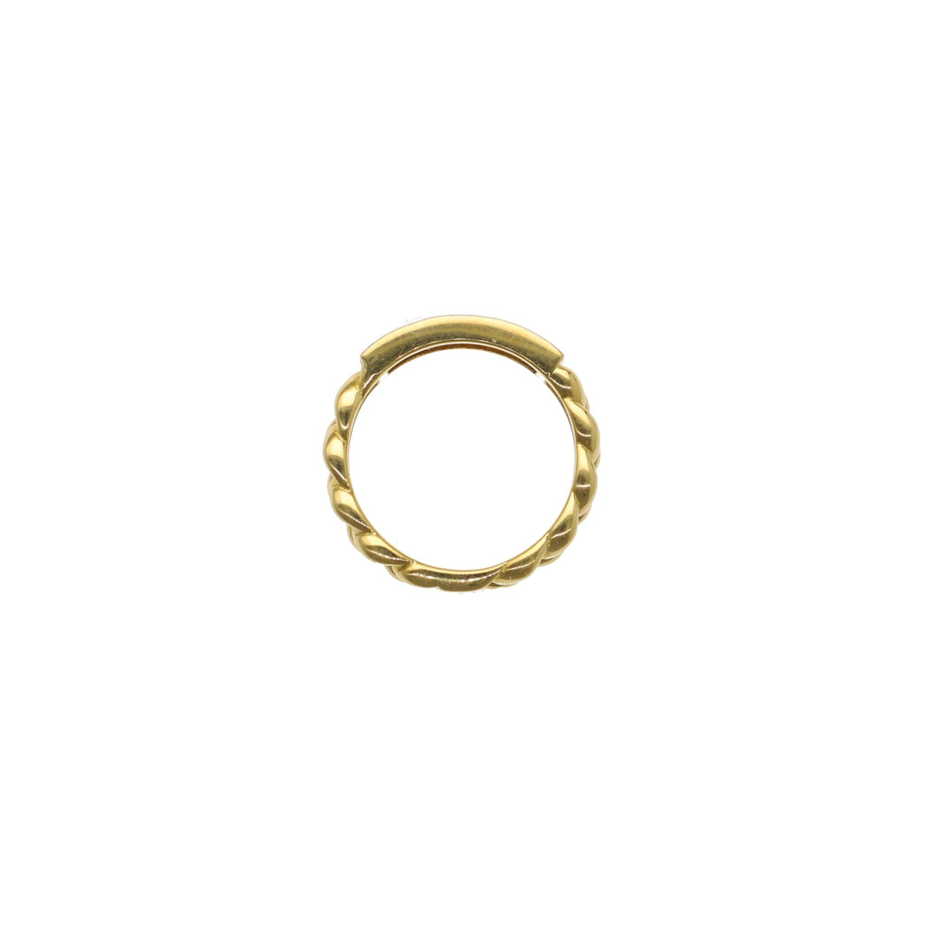 Anillo Oro Amarillo Cadena y Brillantes AN-10899 - Joyería Rometsch