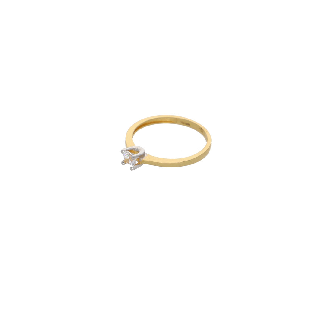 Anillo Oro Amarillo Circón Solitario AN12925 - Joyería Rometsch