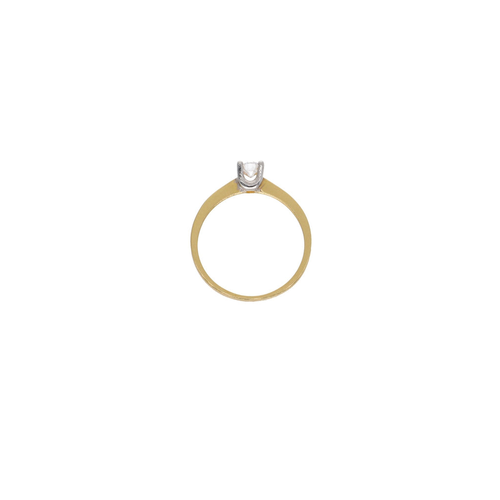 Anillo Oro Amarillo Circón Solitario AN12925 - Joyería Rometsch