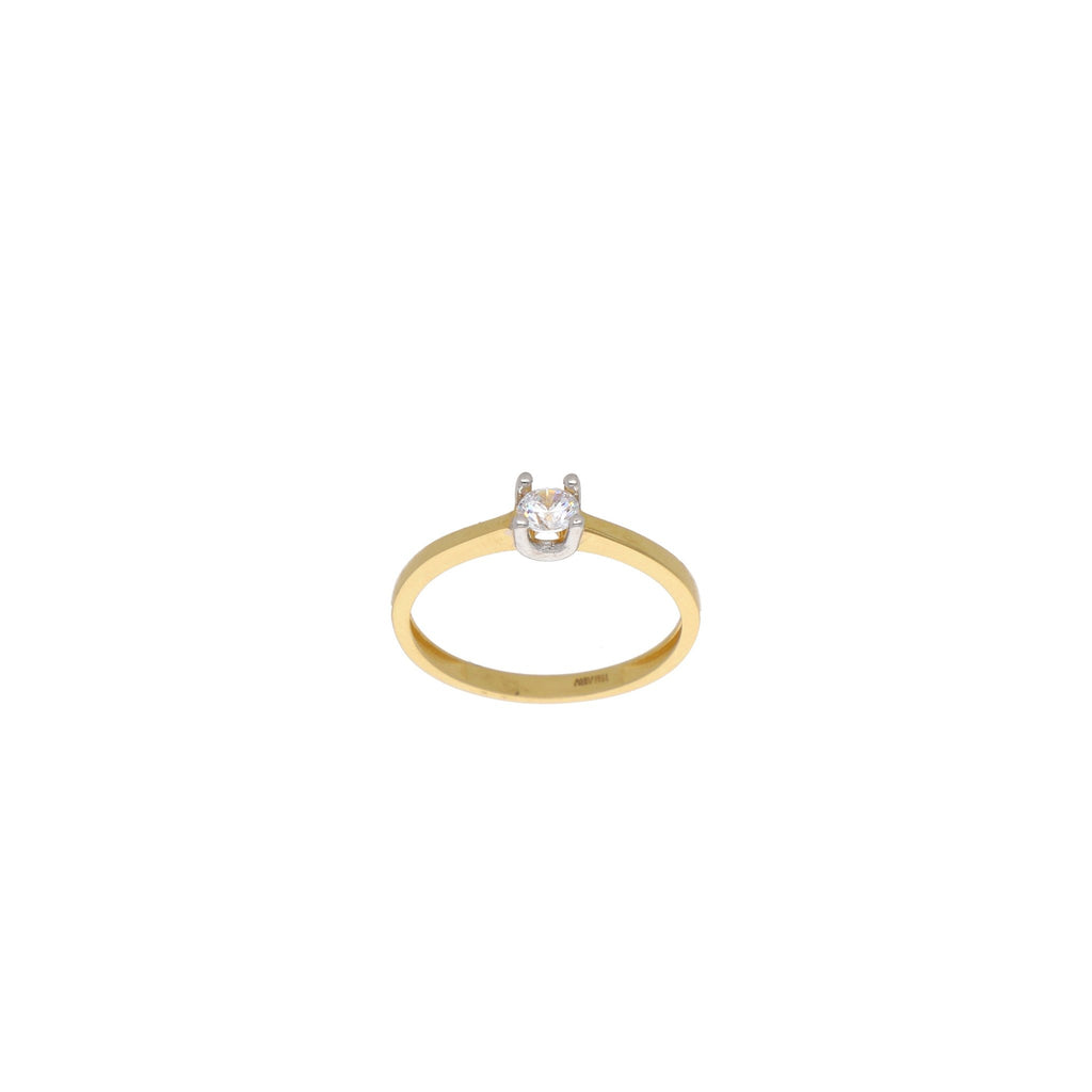 Anillo Oro Amarillo Circón Solitario AN12925 - Joyería Rometsch