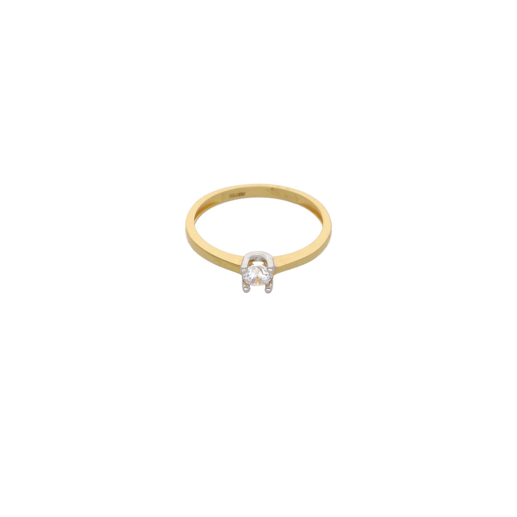 Anillo Oro Amarillo Circón Solitario AN12925 - Joyería Rometsch