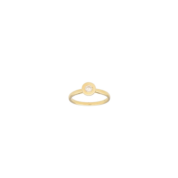 Anillo Oro Amarillo con Diamante, AN11816 - Joyería Rometsch