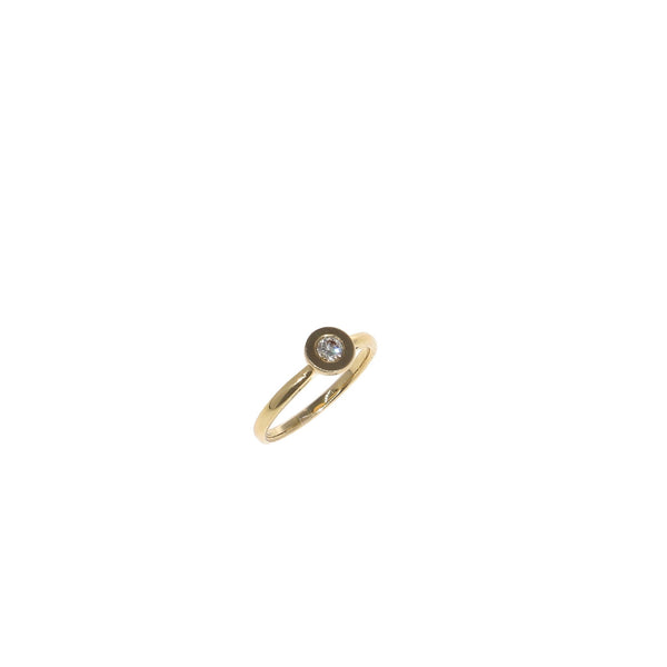 Anillo Oro Amarillo con Diamante, AN11816 - Joyería Rometsch