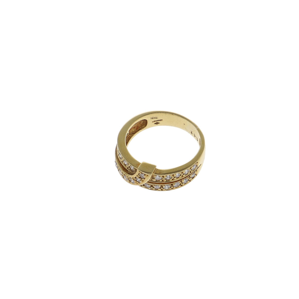 Anillo Oro Amarillo con Diamantes, AN11204 - Joyería Rometsch