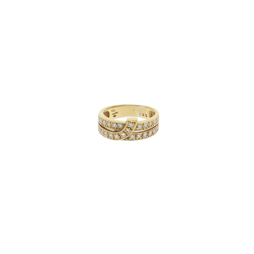 Anillo Oro Amarillo con Diamantes, AN11204 - Joyería Rometsch