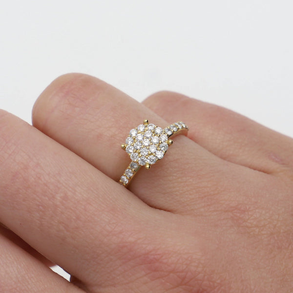 Anillo Oro Amarillo con Diamantes, AN11452 - Joyería Rometsch