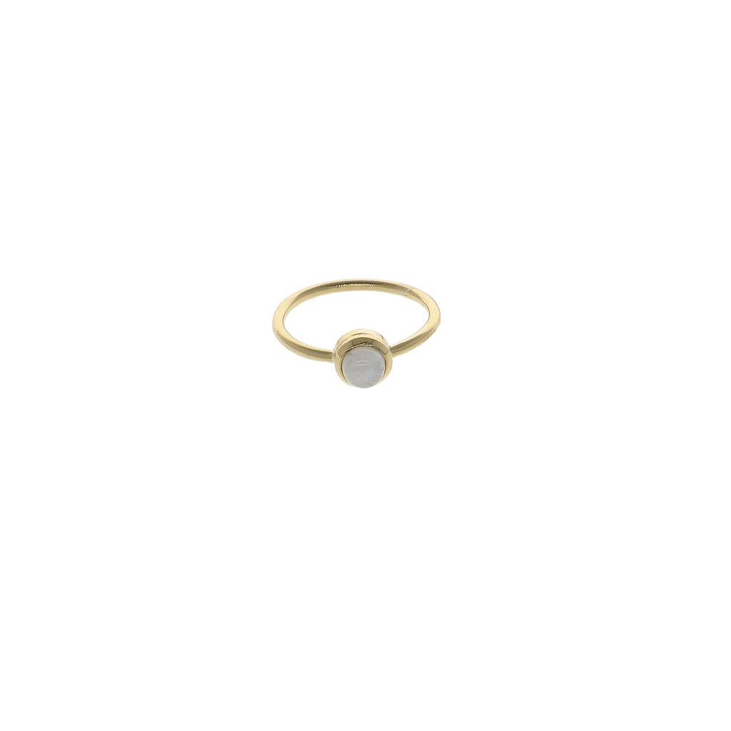 Anillo Oro Amarillo con Piedra Luna, AN6953 - Joyería Rometsch