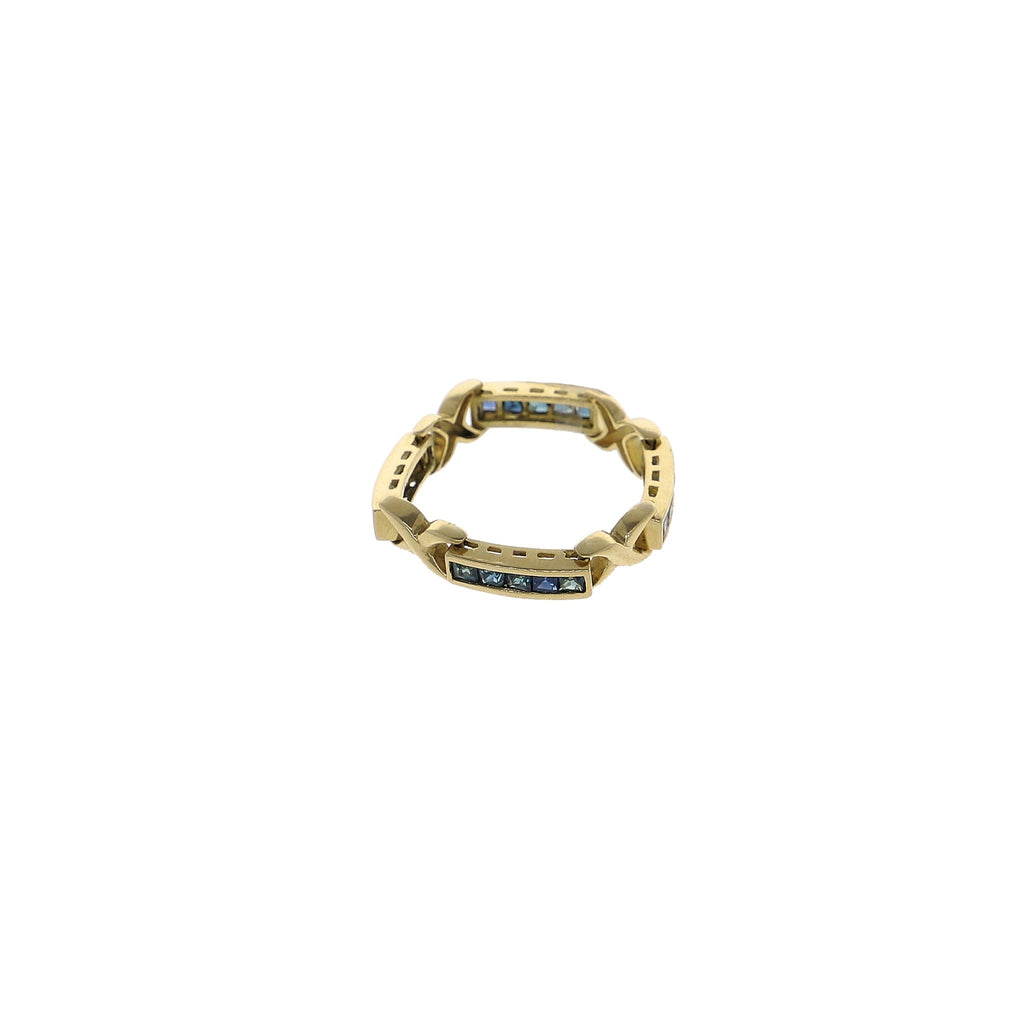 Anillo Oro Amarillo con Zafiro, AN7797 - Joyería Rometsch