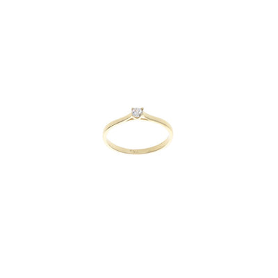 Anillo Oro Amarillo Solitario Circón AN10509 - Joyería Rometsch