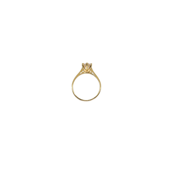 Anillo Oro Amarillo Solitario Circón AN12917 - Joyería Rometsch
