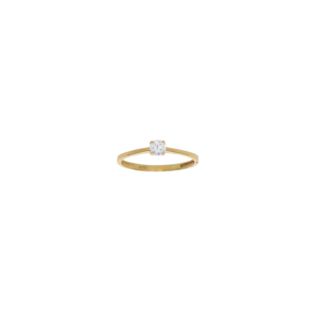 Anillo Oro Amarillo Solitario Circón AN12920 - Joyería Rometsch