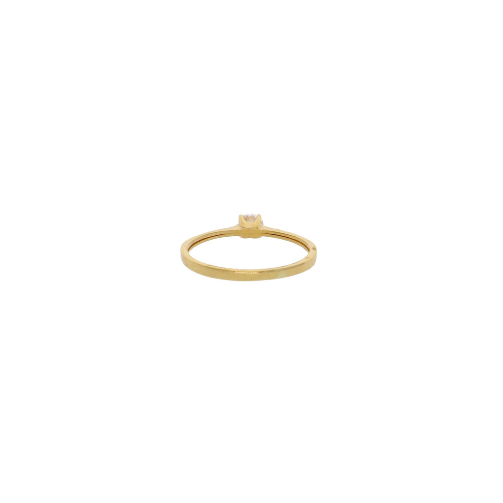 Anillo Oro Amarillo Solitario Circón AN12920 - Joyería Rometsch