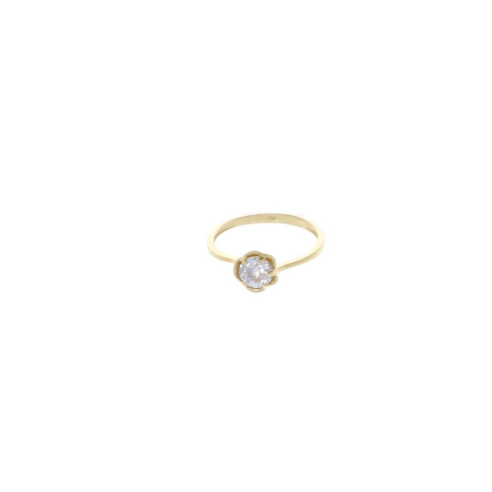 Anillo Oro Amarillo Solitario Circón, AN9899 - Joyería Rometsch