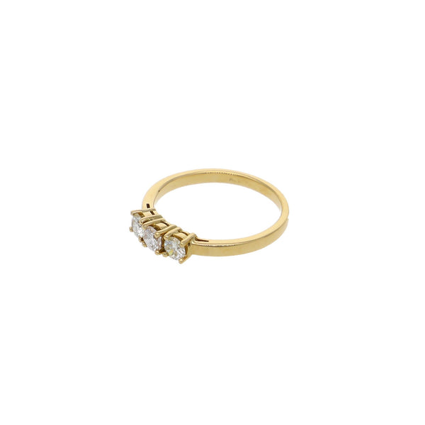 Anillo Oro Amarillo Tricillo Brillantes AN11635 - Joyería Rometsch