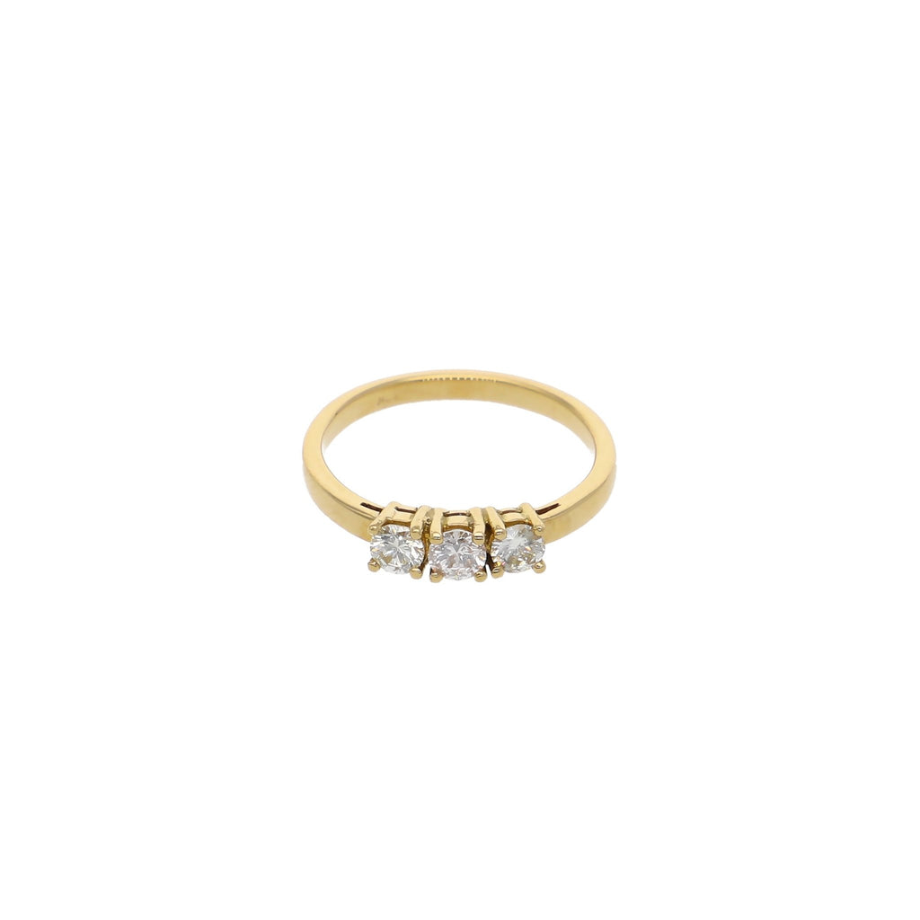 Anillo Oro Amarillo Tricillo Brillantes AN11635 - Joyería Rometsch