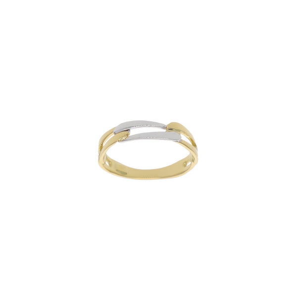 Anillo Oro Amarillo y Blanco Bicolor AN12797 - Joyería Rometsch