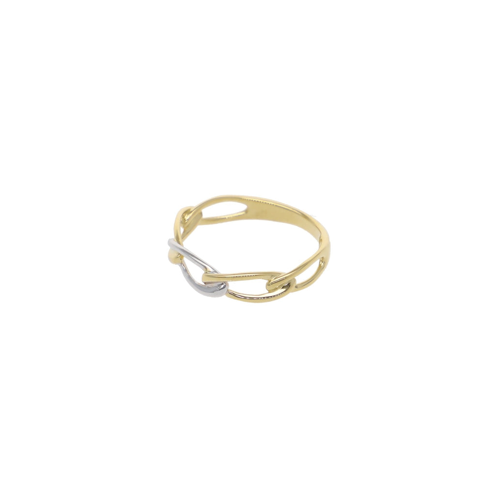 Anillo Oro Amarillo y Blanco Bicolor AN12798 - Joyería Rometsch