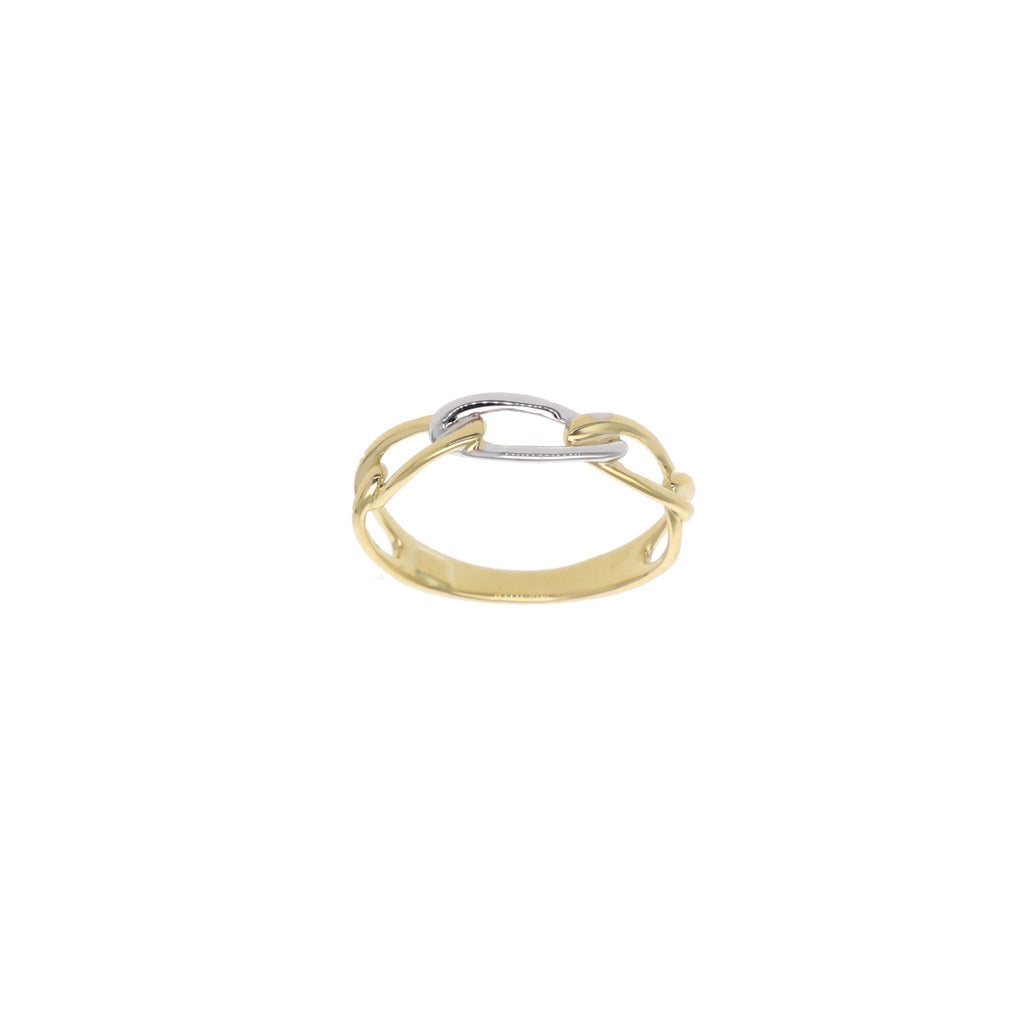 Anillo Oro Amarillo y Blanco Bicolor AN12798 - Joyería Rometsch