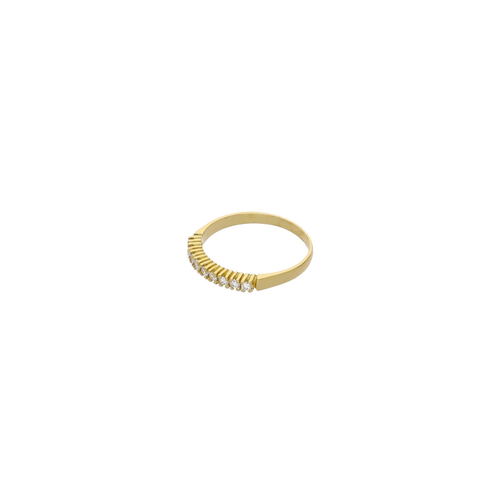 Anillo Oro Amarillo y Brillantes Medio Cintillo AN12863 - Joyería Rometsch