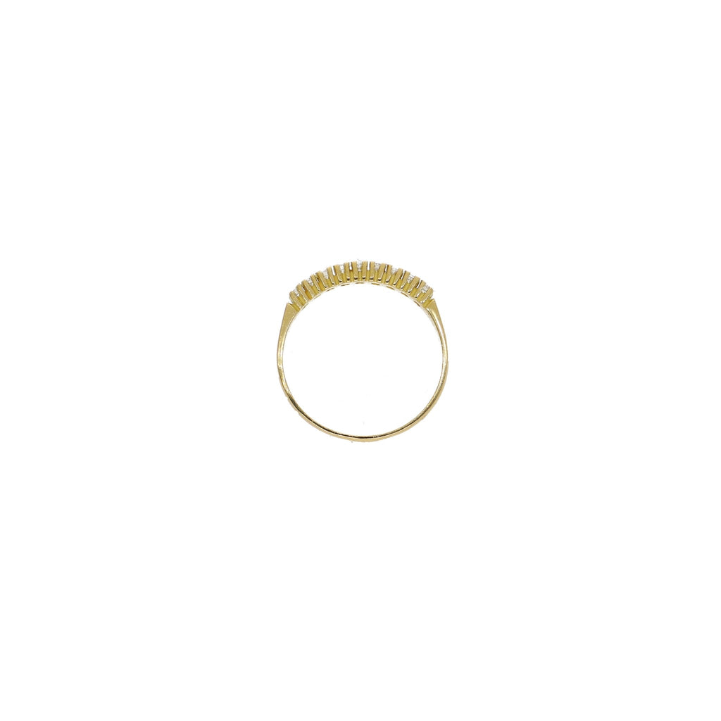 Anillo Oro Amarillo y Brillantes Medio Cintillo AN12863 - Joyería Rometsch