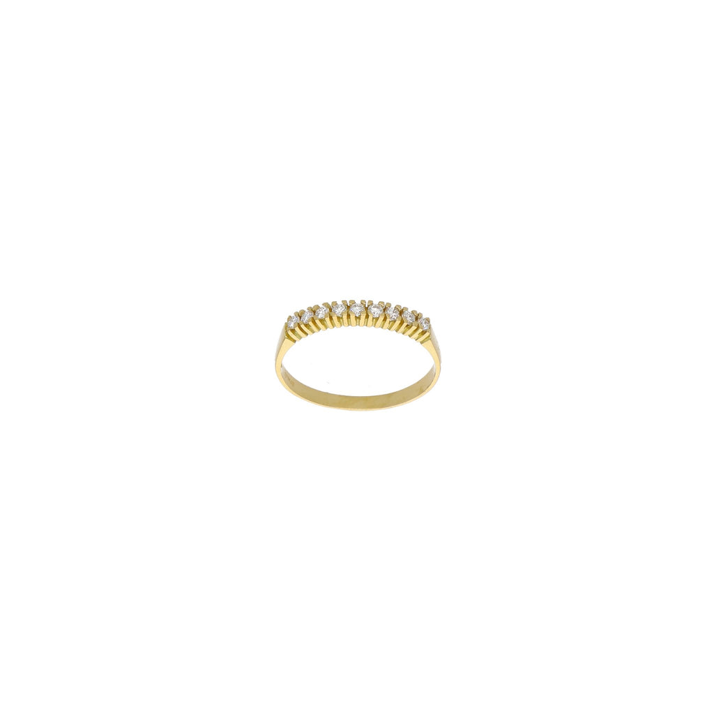 Anillo Oro Amarillo y Brillantes Medio Cintillo AN12863 - Joyería Rometsch