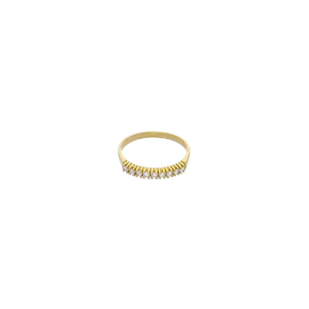 Anillo Oro Amarillo y Brillantes Medio Cintillo AN12863 - Joyería Rometsch