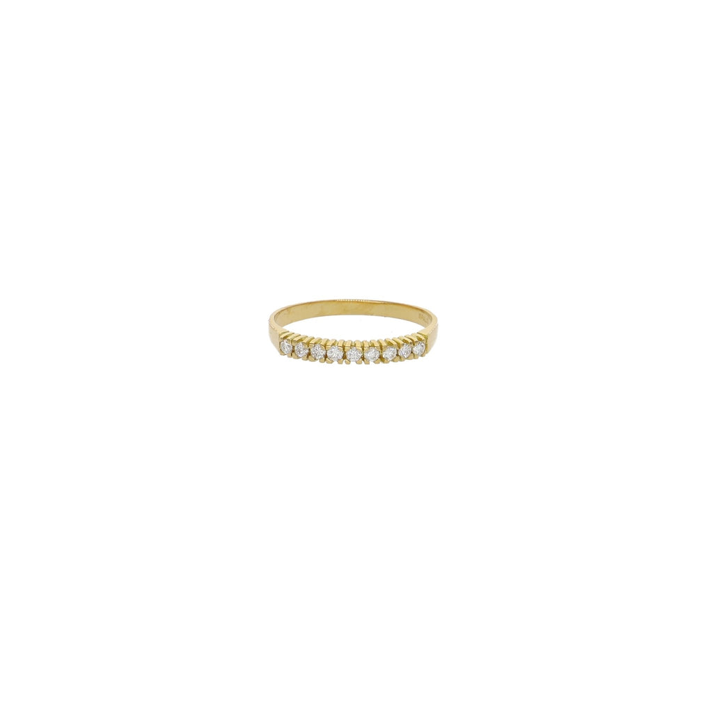 Anillo Oro Amarillo y Brillantes Medio Cintillo AN12863 - Joyería Rometsch