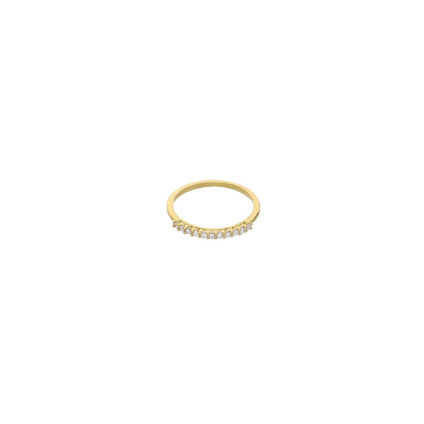 Anillo Oro Amarillo y Brillantes Medio Cintillo AN12865 - Joyería Rometsch