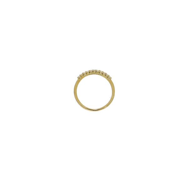 Anillo Oro Amarillo y Brillantes Medio Cintillo AN12865 - Joyería Rometsch