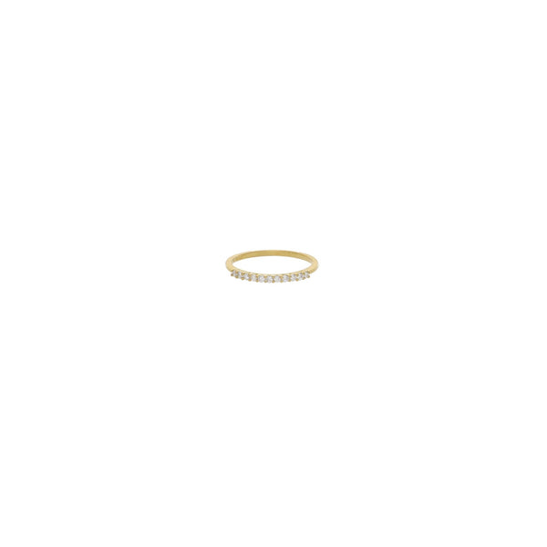 Anillo Oro Amarillo y Brillantes Medio Cintillo AN12865 - Joyería Rometsch