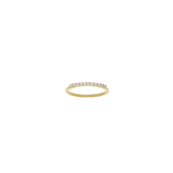Anillo Oro Amarillo y Brillantes Medio Cintillo AN12865 - Joyería Rometsch