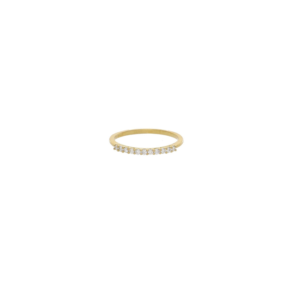 Anillo Oro Amarillo y Brillantes Medio Cintillo AN12865 - Joyería Rometsch