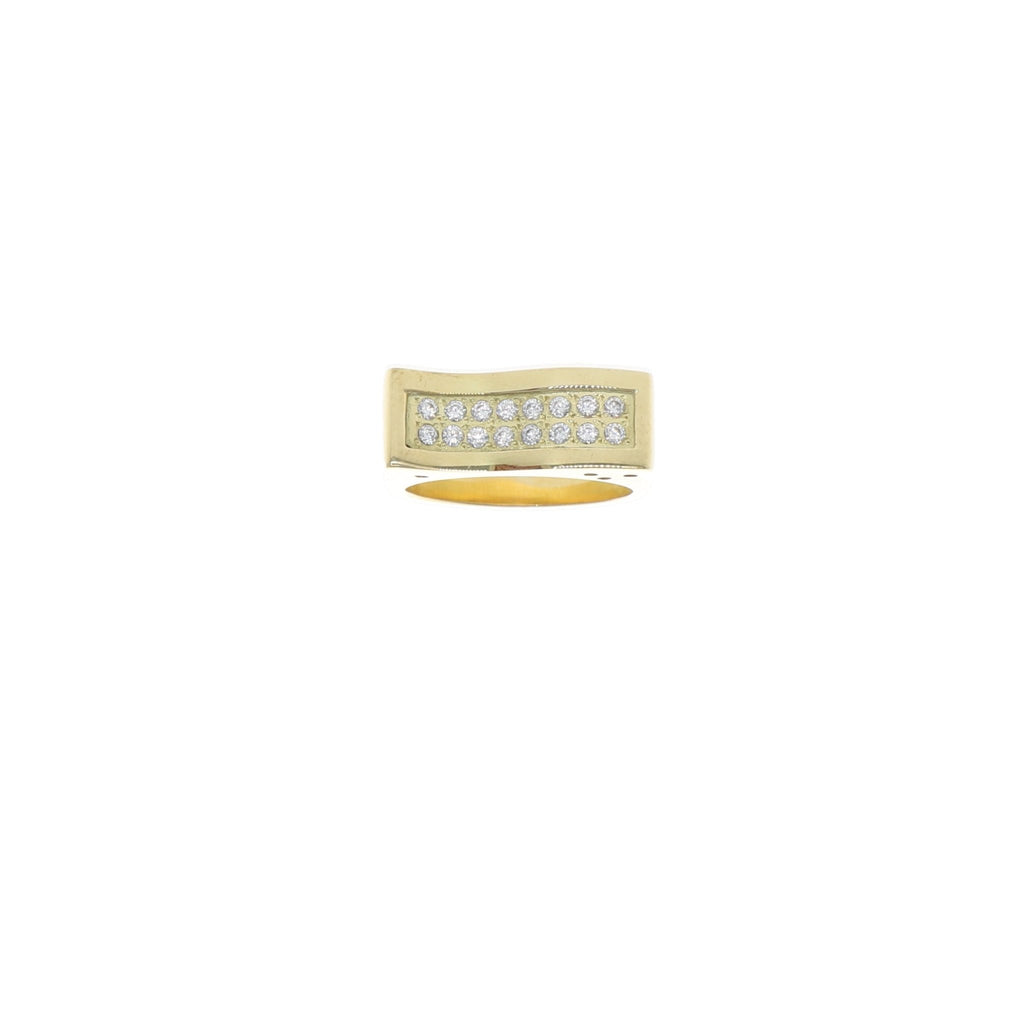 Anillo Oro Amarillo y Circones AN12508 - Joyería Rometsch